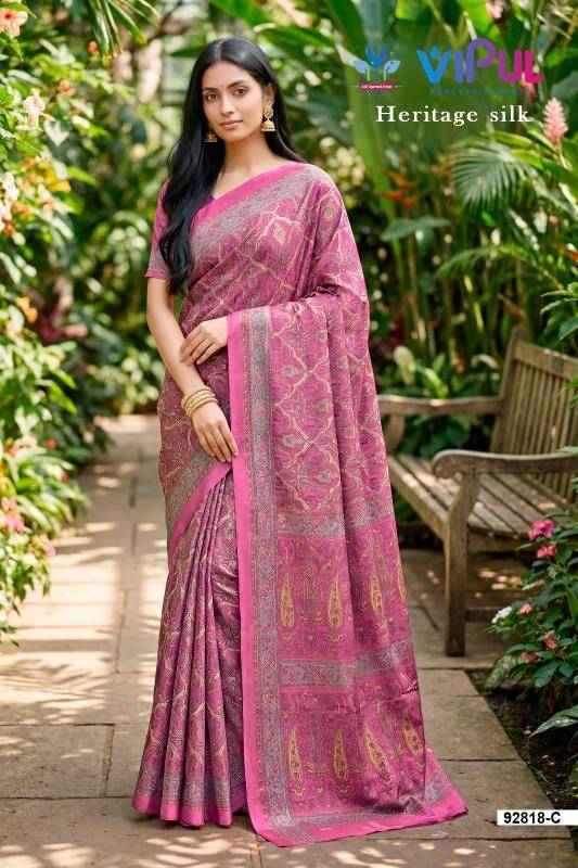 Vipul heritage silk Printed saree manufacturers in Kolkata